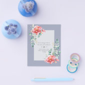 LAAG BUDGET Witte Rozen SAVE THE DATES Modern Flyer (Enkel)