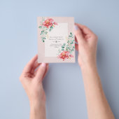 LAAG BUDGET Witte Rozen SAVE THE DATES Modern Flyer (Hand)