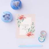 LAAG BUDGET Witte Rozen SAVE THE DATES Modern Flyer (Enkel)