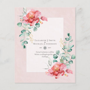 LAAG BUDGET Witte Rozen SAVE THE DATES Modern Flyer