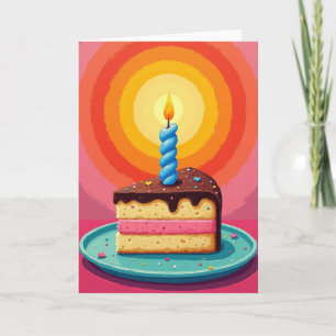 Laag Cake Verjaardagskaart Kaart