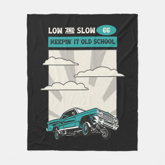 Laag en traag 66 Classic Lowrider Fleece Deken (Voorkant)