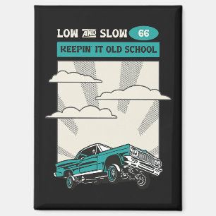 Laag en traag 66 Classic Lowrider Magneet