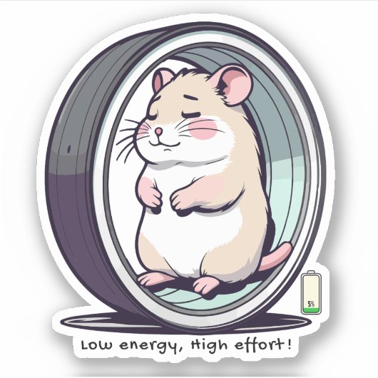 Laag Energie Hoge Inspanning – Herkenbaar Leven Sticker (Voorkant)