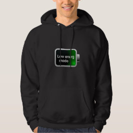 Laag Energie Modus Batterij Icoon Digitale Grafiek Hoodie