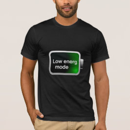 Laag Energie Modus Batterij Icoon Digitale Grafiek T-shirt
