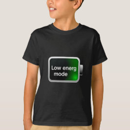 Laag Energie Modus Batterij Pictogram Digitale Gra T-shirt