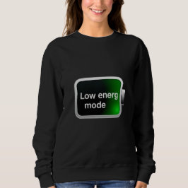 Laag Energie Modus Batterij Pictogram Digitale Gra Trui