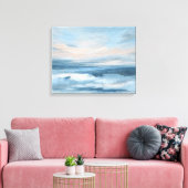 Laag getij - Abstract zeegezicht schilderij Canvas Afdruk (Insitu (Woonkamer))