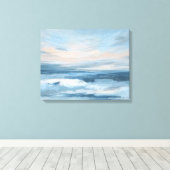 Laag getij - Abstract zeegezicht schilderij Canvas Afdruk (Insitu (Houten vloer))