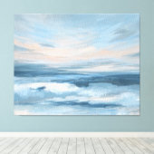 Laag getij - Abstract zeegezicht schilderij Canvas Afdruk (Insitu (Houten vloer))