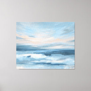 Laag getij - Abstract zeegezicht schilderij Canvas Afdruk