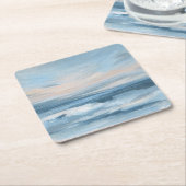 Laag getij - Abstract zeegezicht schilderij Kartonnen Onderzetters (Schuin)