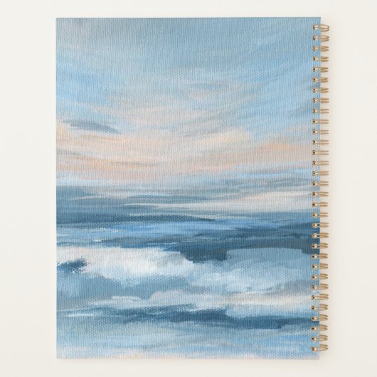 Laag getij - Abstract zeegezicht schilderij Planner (Achterkant)