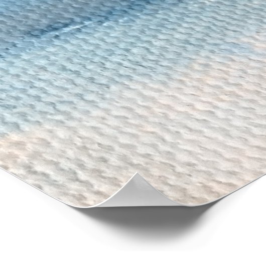 Laag getij - Abstract zeegezicht schilderij Poster (Hoek)