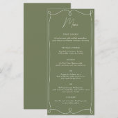 Laag Key Minamalistische Draaikolk Menu (Voorkant / Achterkant)