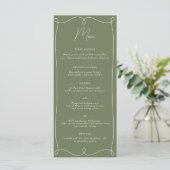 Laag Key Minamalistische Draaikolk Menu (Staand voorkant)