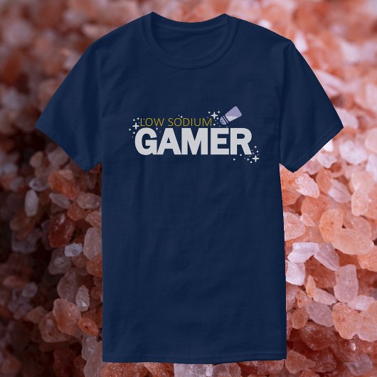 Laag natrium gamer - Grappige videogame typografie T-shirt