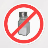 Laag natrium of geen zout stickers (Design 1)