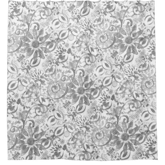 Laag op Abstracte Laag Douchegordijn (Voorkant)