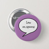 Laag op Spoons, bewustzijn, handicap Ronde Button 5,7 Cm (Voorkant /achterkant)