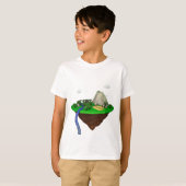 laag poly 3D-rendering veelhoek T-shirt (Voorkant volledig)