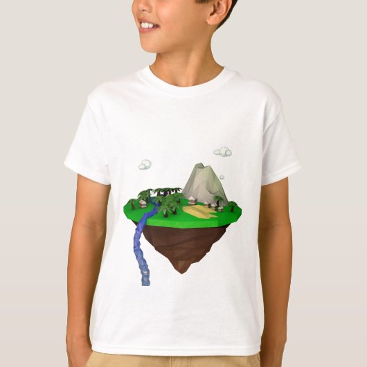 laag poly 3D-rendering veelhoek T-shirt (Voorkant)