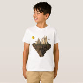 laag poly floating eiland 3d renderen t-shirt (Voorkant volledig)