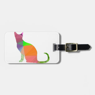 Laag Poly Katten Silhouet Bagagelabel