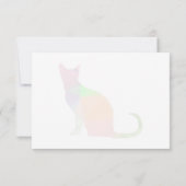 Laag Poly Katten Silhouet Blanco Notitiekaartje (Achterkant)