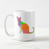 Laag Poly Katten Silhouet Koffiemok (Links)