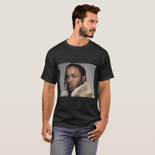 Laag Poly Kendrick Lamar T-shirt (Voorkant volledig)