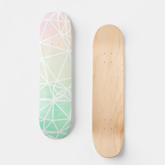Laag Poly Ombre Persoonlijk Skateboard (Voorkant)