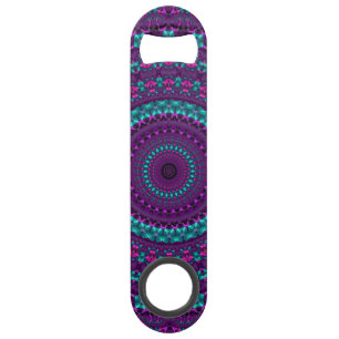 laag+poly,paars,violet,turquoise,blauwgroen,magent speed flessenopener