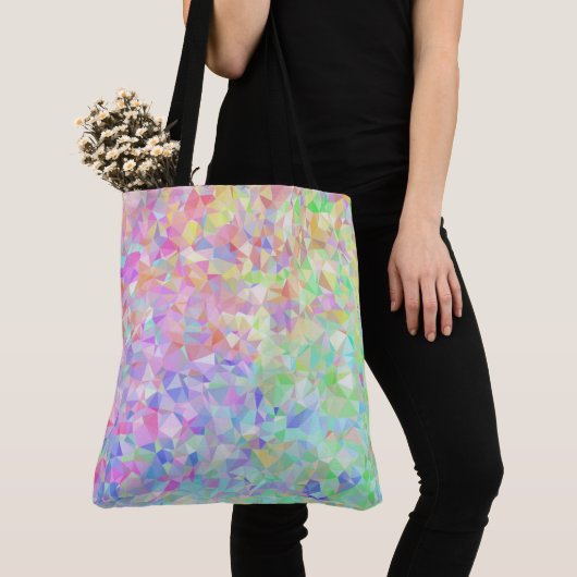 Laag Poly Regenboog Tote Bag (Dichtbij)