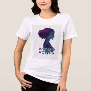 Laag Poly Vrouwen Power T-Shirt Feministische Kuns
