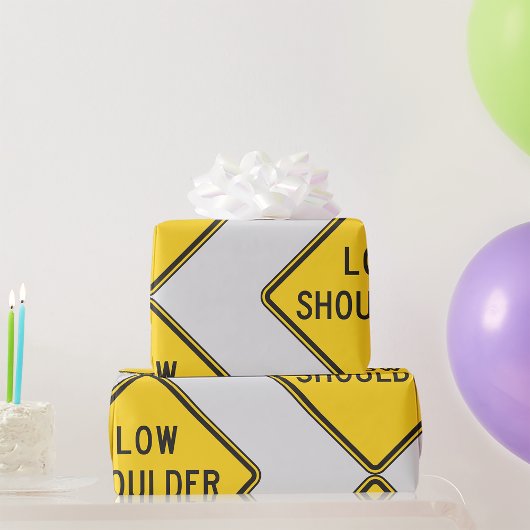 Laag Schouder Weg Bord Cadeaupapier