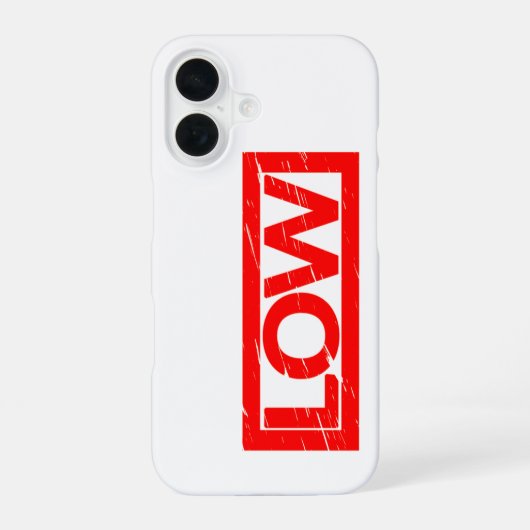 Laag stempel iPhone 16 hoesje (Achterkant)