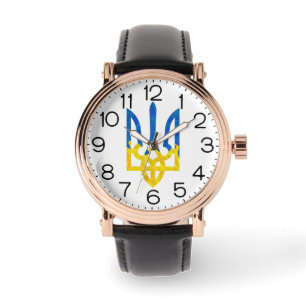 Laag veelhoekig Oekraïense drietand Horloge