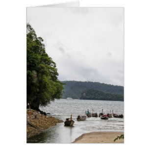 Laag verkeer bij Krabi. Thailand Kaart