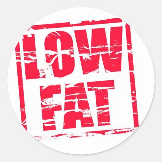 Laag Vet rood rubber stempel effect Ronde Sticker (Voorkant)