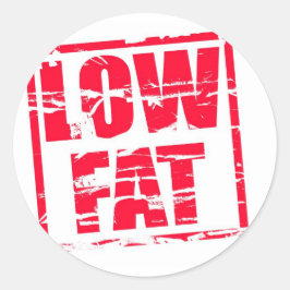 Laag Vet rood rubber stempel effect Ronde Sticker