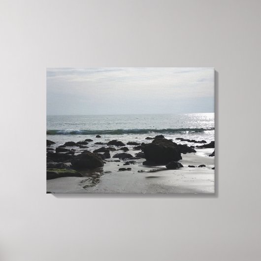 Laag water Topanga Beach Canvas Afdruk (Voorkant)