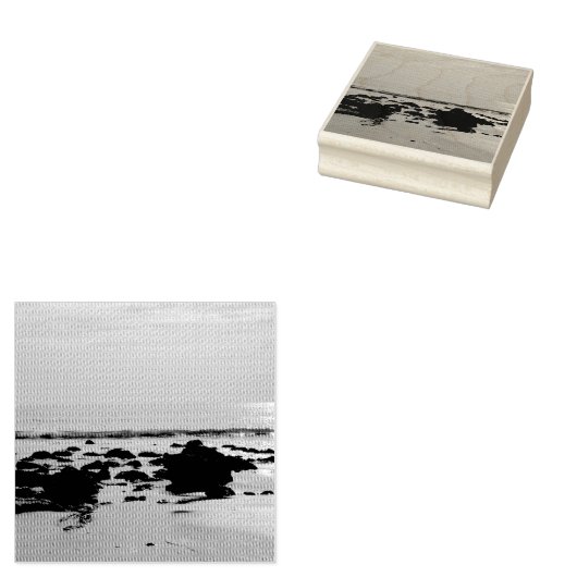 Laag water Topanga Beach Rubberstempel (Gestempeld)