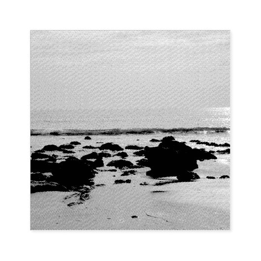 Laag water Topanga Beach Rubberstempel (Afrduk)