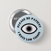 Laag zicht ronde button 5,7 cm (Voorkant /achterkant)