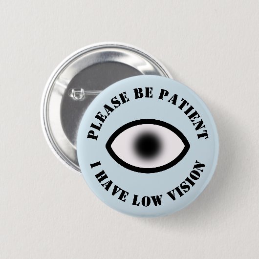 Laag zicht ronde button 5,7 cm (Voorkant /achterkant)