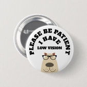 Laag zicht ronde button 5,7 cm (Voorkant /achterkant)