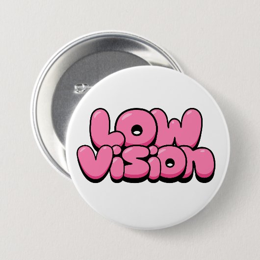 Laag zicht ronde button 7,6 cm (Voorkant /achterkant)