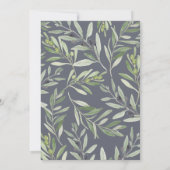 Laagblad voor olijfboomgaarden met moderne waterve aankondiging (Achterkant)